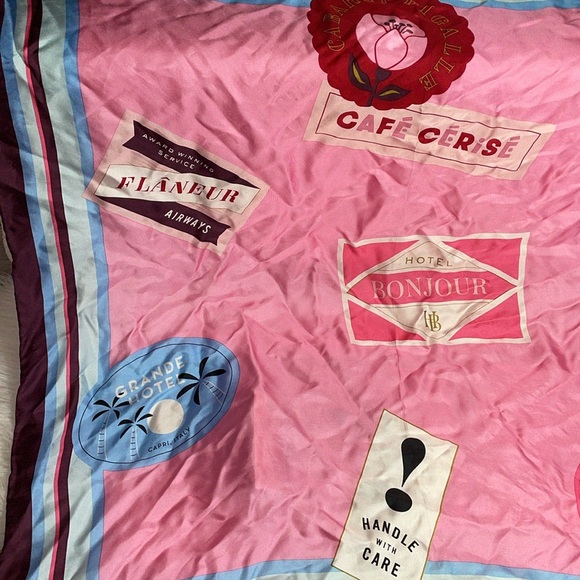 Kate Spade French Inspired Silk Square Scarf - Picture 6 of 7